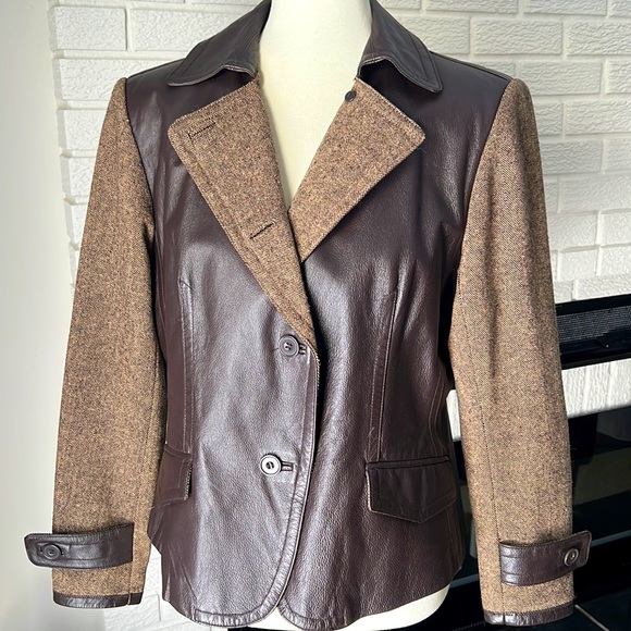 Nygard collection, equestrian style tweed and leather lined jacket - Picture 3 of 14